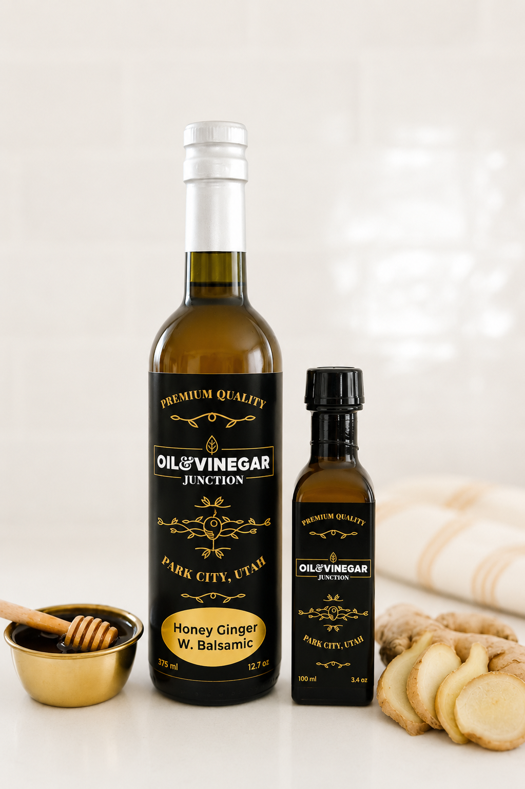 Honey Ginger White Balsamic Vinegar set