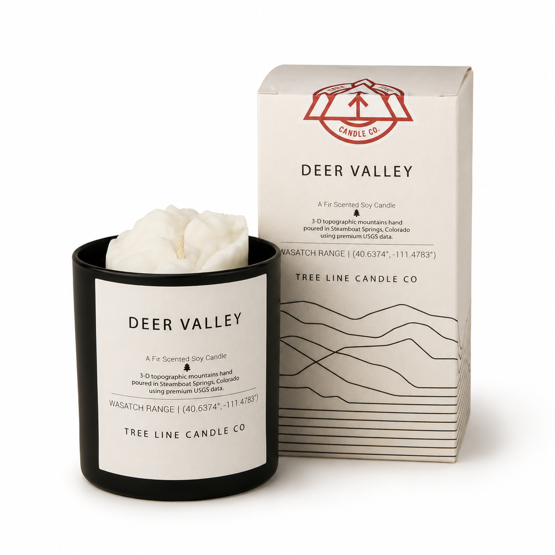 Wasatch Range Topographic Candle